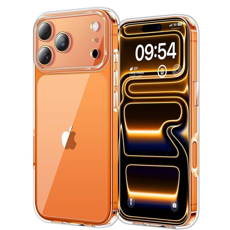 tauri for iphone 17 pro max case, full camera protection with screen protector, anti yellowing military grade protection shockproof slim phone case for iphone 17 promax, clear